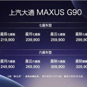 ͨMAXUS G90ۃr21.99fԪ